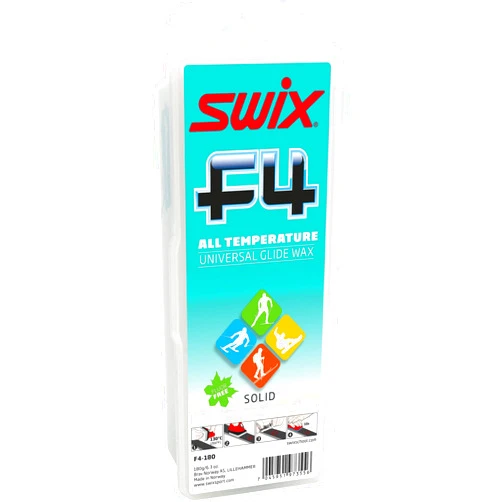 Swix F4 All Temperature Universal Ski & Snowboard Wax - Solid Bar - 180g