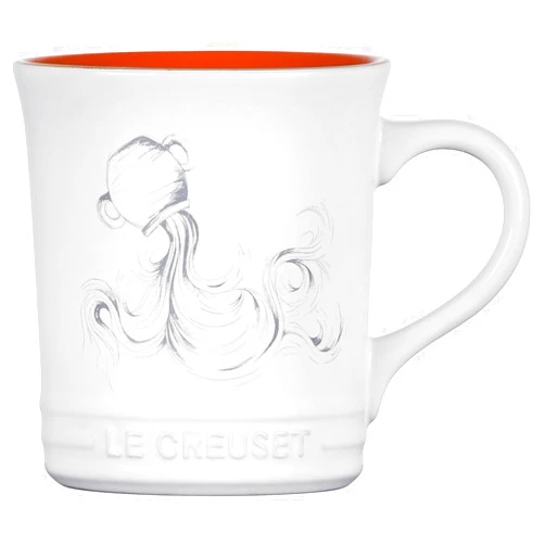 Le Creuset Stoneware Zodiac Coffee Mug, 14 oz., Aquarius