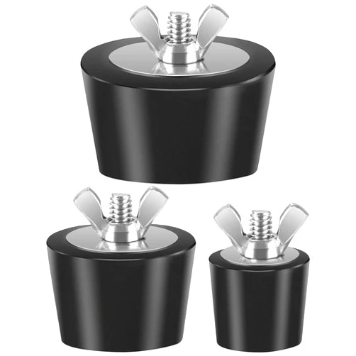 Uxoz Rubber Pool Plug Durable Return Line Plugs Swimming Pool Winterizing Plugs with Stainless Steel Screw for Inground Pool above Ground Pool (3 Pack: 1.0'', 1.5'', 2.0'')