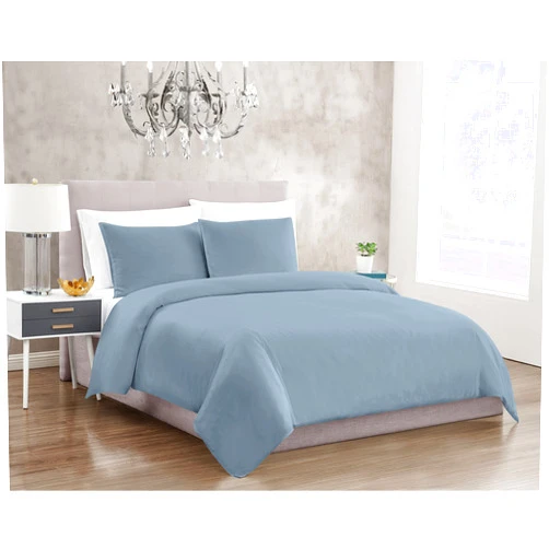 Christian Siriano NY 300 TC King 3 Piece Duvet and Pillowcase Set - Cotton Sateen Collection - Blue