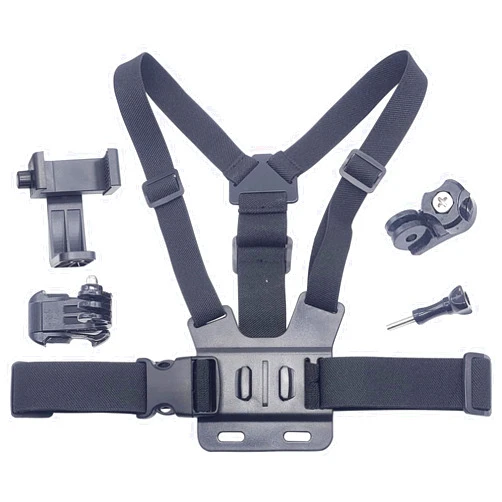 Ogetok Adjustable Mobile Phone Chest Strap Harness Mount, Black, Compatible with iPhone, GoPro Hero, DJI Osmo Action Cameras