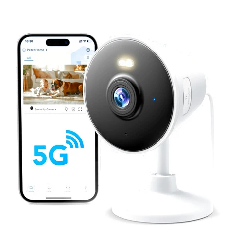 Rocktone 5G & 2.4G Indoor/Outdoor Security Camera for Home, Baby/Elder/Dog/Pet Camera with Phone App, WiFi Camera w/Spotlight Color Night Vision 2-Way Audio