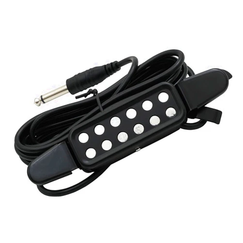 OFFSCH Professional Acoustic Guitar Pickup No Drilling Required Includes Cable Cord for Easy Connection Guitar Sound Pickup for Ukulele and Bass Instruments