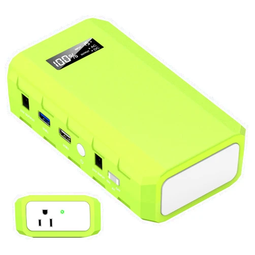 powkey Portable Power Station with AC Outlet, 65W/110V External Battery Pack 24000mAh/88.8Wh Power Pack, Portable Power Source Supply Backup for Outdoor Tent Camping Home Office