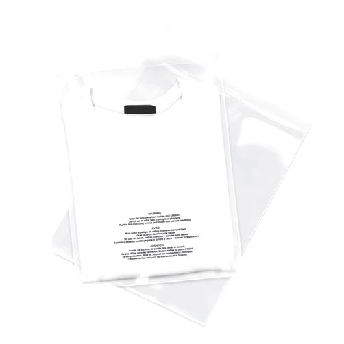 Spartan Industrial - 8” X 10” (200 Count) Self Seal Clear Poly Bags with Suffocation Warning for Packaging, Clothing, and Fulfillment - Permanent Adhesive