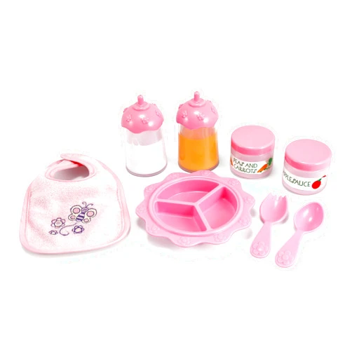 Melissa & Doug Mine to Love Time to Eat Doll Accessories Feeding Set (8 pcs) , Pink
