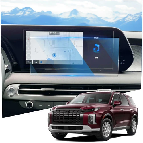 WEIPIN For 2025 Hyundai Palisade Screen Protector - 2023-2025 Palisade (SE/SEL/XRT/SELPremium/Limited/Calligraphy) 12.3 Inch Screen Protector 2023-2025 Palisade Accessories 9H Hardness Tempered Glass- HD
