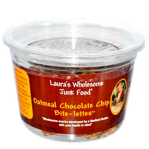 Laura's Wholesome Junk Food Cookie, Oatmeal Choc Chip, 7 Ounce