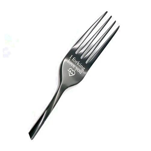 ZAHSY Engraved Dessert Forks Birthday Christmas Gifts for Wife from Husband I Forking Love You Fork Gifts for Women Men Home Decor Accessories