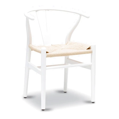 POLY & BARK Weave Dining Chair, Single, White