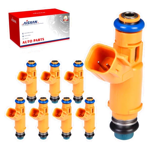 AISHAN 8PCS Fuel Injectors 12 Holes Compatible with Land Rover LR3 2005 2006 2007 2008 2009, Range Rover Sport, for Jaguar XK8 Vanden Plas XJ8 S-Type V8 4.2L 4.4L Replace# 195500-4280 4526563 AJ82353