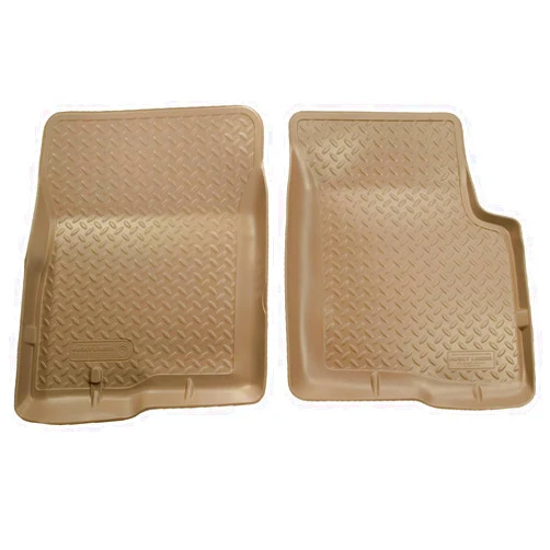 Husky Liners Classic Style Series | 1980 - 1996 Ford Bronco/Ford F-150, 1980 - 1997 Ford F-250/F350 | Front Floor Liners, Tan | 33003