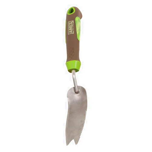 AMES 2445500 3-in-1 Stainless Steel Weeder with Ergo Gel Grip, 14-Inch
