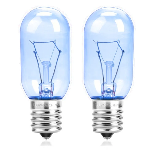 Lyehip Refrigerator Light Bulb, 2Pcs T8 40W 120V Replacement Lamps Compatible with Whirlpool Electrolx Kenmore Frigidaire 241552802 297048600 E17 Microwave Oven Light for Home Office(White Lighting)