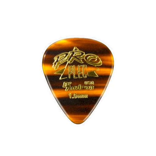 D'Andrea PPRO-351 Pro Plec 351 Standard Guitar Pick, 12-Piece, Shell, 1.5mm