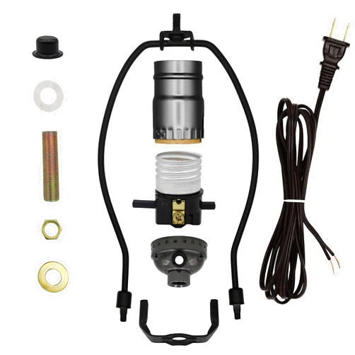 Creative Hobbies ML93HK Black Finish Make-A-Lamp Kit with All Parts Needed and Instructions for DIY Lamp Design or Repair