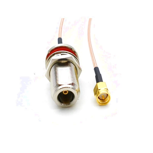 PSKOO 20pcs Brass N Female Plug Bulkhead to SMA Male RF Coax Pigtail RG316 Cable (Size : 50CM)