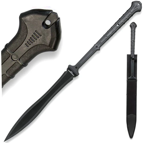 United Cutlery Combat Commander Thai Gladius Sword and Scabbard with Shoulder Harness-1065 Carbon Steel Blade, Penetrating Point, Hard-Coat Finish, Nylon Fiber Handle-Designed for Today's Warrior-Length 40