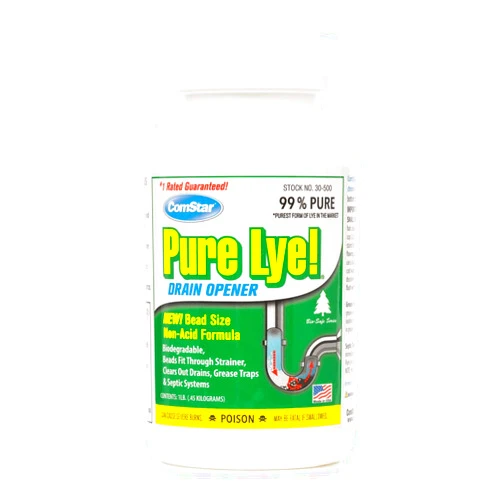 Comstar 024924305003 Pure Lye Bead Drain Opener, 1 lb, White .2-Pack (1 lb/pck) White