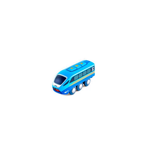 Hape Remote Control Engine Train | Kids Railway Toy, App or Button RC Vehicle with 5 Playable Sounds, Rechargeable Battery Feature, Blue