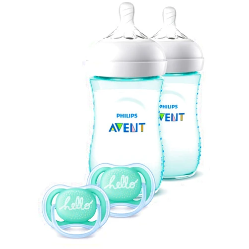 Philips Avent Natural Baby Bottle Teal Gift Set SCD113/24