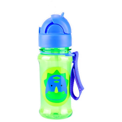 Skip Hop Toddler Sippy Cup with Straw, Zoo Straw Bottle with Tritan Renew, 12 oz. Dino