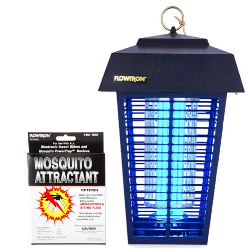 Flowtron Bug Zapper, 1 Acre of Outdoor Coverage with Powerful 40W Bulb & 5600V Instant Killing Grid with Mosquito Attractant Cartridge