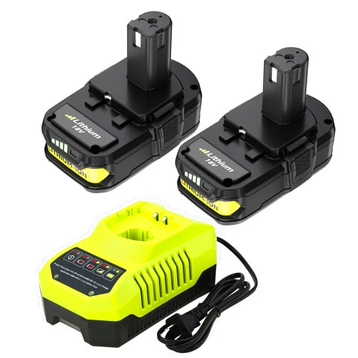 Hastia 2-Pack Upgraded 3.6Ah Replacement for Ryobi 18V Battery and Charger Combo Compatible with Ryobi 18V ONE+ Battery P108 P102 P103 P104 P105 P107 P109 P122 Cordless Power Tools & Charger P117 P118
