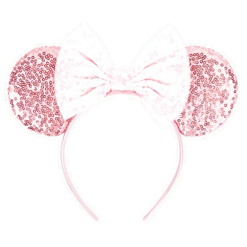 WOVOWOVO Mouse Ears Headbands for Women Girls Bow Hairbands Halloween Christmas Cosplay Costume Princess Party Decorations