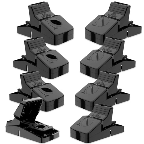 Kat Sense Rat Traps That Work Indoor & Outdoor for Instant Kill Results, Set of 8 Large Reusable Snap Traps for Mice Chipmunks 'N Squirrels