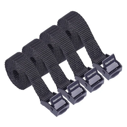 Masterwise Lashing Strap with Cam Buckles, Cinch Strap with Adjustable Buckle Tie Down Straps for Securing (3' x 0.75