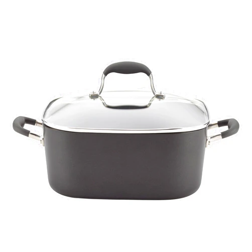 Anolon Advanced Hard Anodized Nonstick Casserole Dish/Casserole Pan with Lid - 7 Quart, Graphite Gray