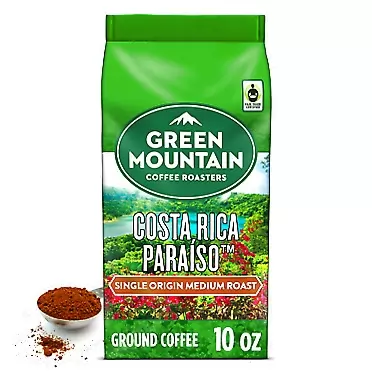Green Mountain Coffee Roasters Costa Rica Paraiso Ground Coffee 10oz Ground Costa Rica 10 Ounce (Pack of 1)