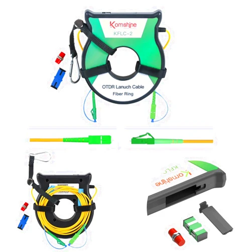 KOMSHINE 9/125um G652D SCA to LCA Fiber Optic OTDR Launch Cable Box 500m Extension Cord SingleMode OTDR Tester Blind Area 1310/1550nm with Low Loss 0.15dB Used with OTDR