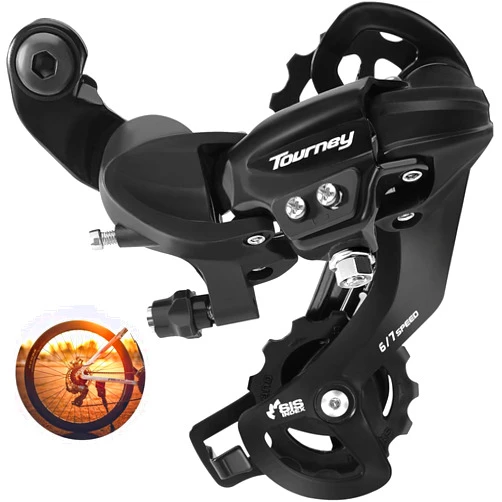 Huazu Rear Derailleur 6/7-Speed for Tourney RD-TY300 Mountain Bikes-Smooth Shifting Direct Mount Design