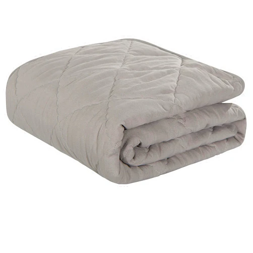 NTBAY Down Alternative Toddler Comforter, Lightweight and Warm Solid Color Baby Crib Quilted Blanket, 39x47 inches, Smoke Grey