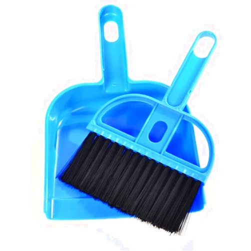 Dpprdl Fliyeong Portable Multifunction Dustpan Broom Mini Cleaning Set Universal Brush for Keyboard Table Desk Office Car Use 1PCS Blue Dpprdl