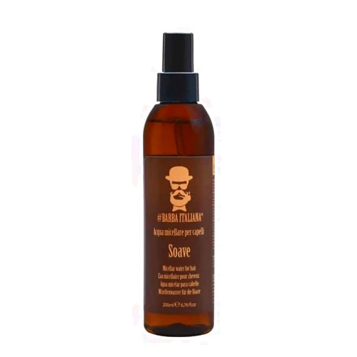 Barba Italiana Soave Micellar Hair Water for Men 200ml/6.76flOz - Gentle Cleansing and Refreshing