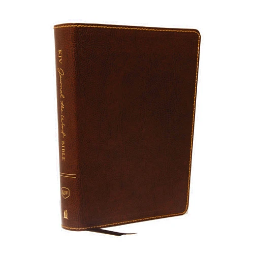 By Thomas Nelson (Author) KJV Journal the Word Bible, Reflect, Journal or Create Art Next to Your Favorite Verses (Brown Bonded Leather, Red Letter, Comfort Print: King James Version Holy Bible)