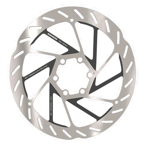 SRAM HS2 Disc Brake Rotor - 180mm, 6-Bolt, Rounded, Silver/Black