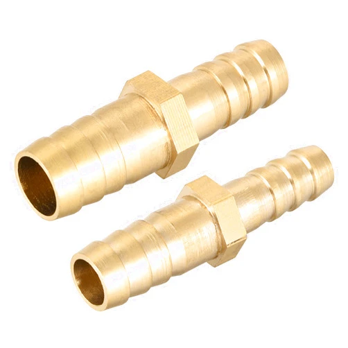 uxcell Straight Brass Barb Fitting Reducer, Fit Hose ID 10mm to 8mm, 10mm to 12mm, 2pcs