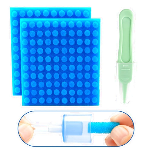 Qunlions life 200-Pack of Premium Nasal Aspirator Hygiene Sponges, Replacement for Nosefrida Nasal Aspirator Filters, BPA, Phthalate & Latex-Free (200 Count +Tweezer)