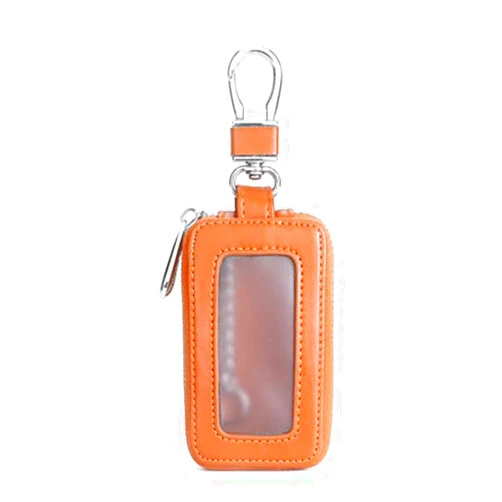 WELCAPAC Universal Vehicle Smart Key Case Remote Fob Case Leather Car Key Holder Keychain Ring Case Bag for Men Women