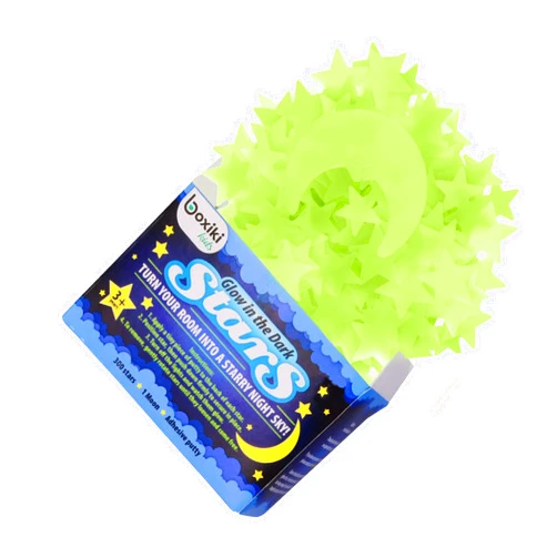 Boxiki kids Glow in The Dark Stars for Ceiling with Moon by Boxiki Kids. Fluorescent Ceiling Stars for Kids Room Decor. Glow in The Dark Stickers for Bedrooms & Nurseries Pack of 300