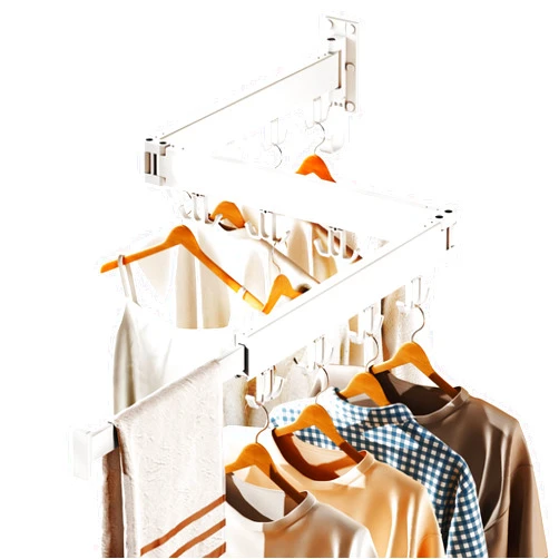HEILAIYI Clothes Drying Rack Wall Mounted,Drying Rack Clothing,Wall Mounted Drying Rack,Laundry Room Organization and Storage,Laundry Drying Rack,Collapsible Dying Racks for Laundry