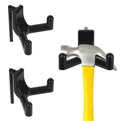 BOXOB 6pcs Shed Hooks for Rubbermaid Fasttrack, Plastic Multi Purpose Shed Organizer Accessories, Power Tool Hangers Holder Organization and Storage for Garage Hanging Shovel Rake Sports Equipment