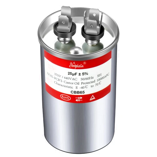 AMPTATA AC Capacitor, 25uf CBB65B Capacitor for AC/HVAC/Air Conditioner/Pool Pump/Condenser Fan Run Motor Start, 25MFD CBB65 370VAC 440VAC 450VAC 50/60Hz Carrier ac Capacitor