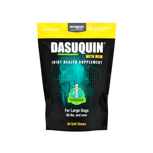 Nutramax Laboratories Dasuquin with MSM Joint Health Supplement for Large Dogs - With Glucosamine, MSM, Chondroitin, ASU, Boswellia Serrata Extract, and Green Tea Extract, 84 Soft Chews