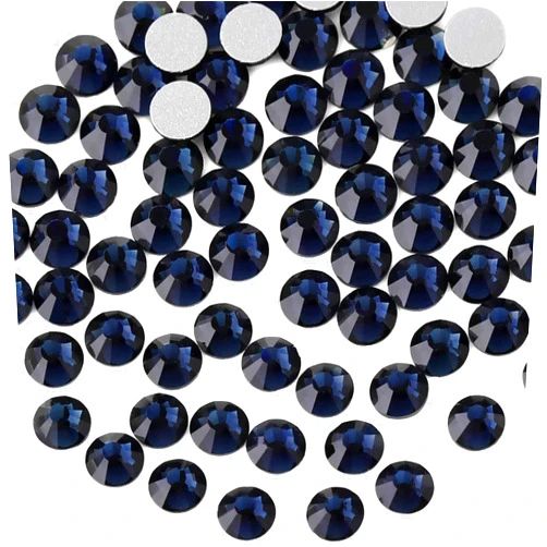 beadsland Flat Back Crystal Rhinestones Round Gems for Nail Art and Craft Glue Fix,Montana (2.7-2.8mm) SS10/1440pcs