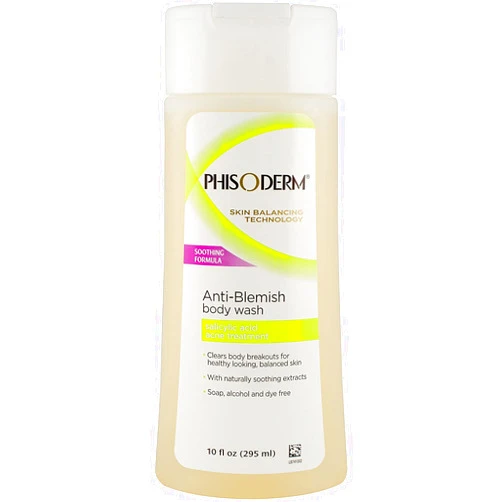 pHisoderm Anti-Blemish Body Wash 10 oz (Pack of 7)